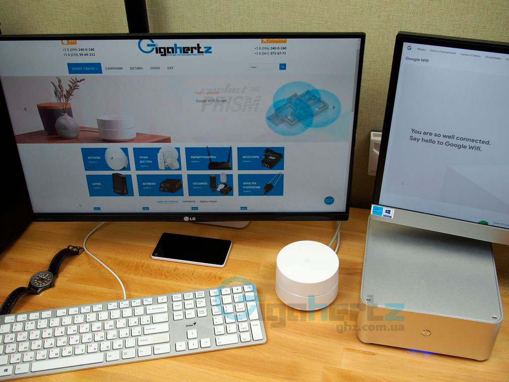 Google Wifi возле элементов рабочего стола